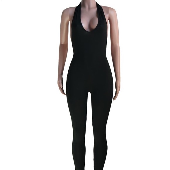Stylish Black V Neck Jumpsuit - Picture 3 of 4